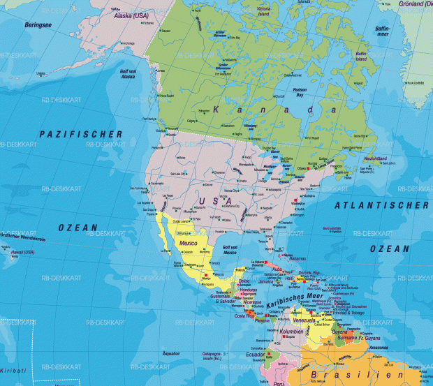KarteMittelNordamerika
